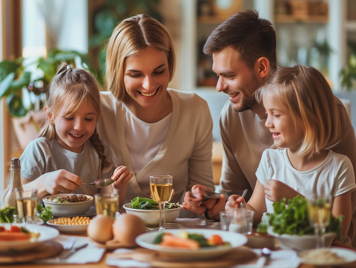 Збалансоване та різноманітне харчування з овочами, фруктами та крупами